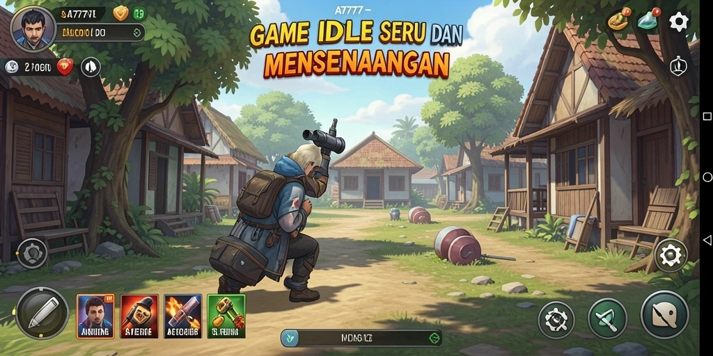 Tampilan gameplay A7777 dengan elemen Idle yang menarik.
