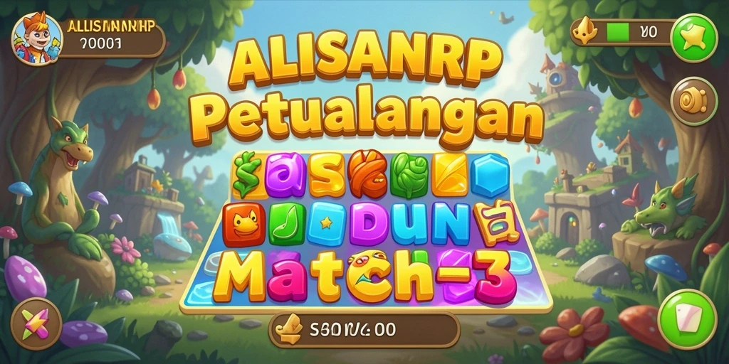 Gameplay seru ALISANRP dengan tantangan Match-3 yang menarik.