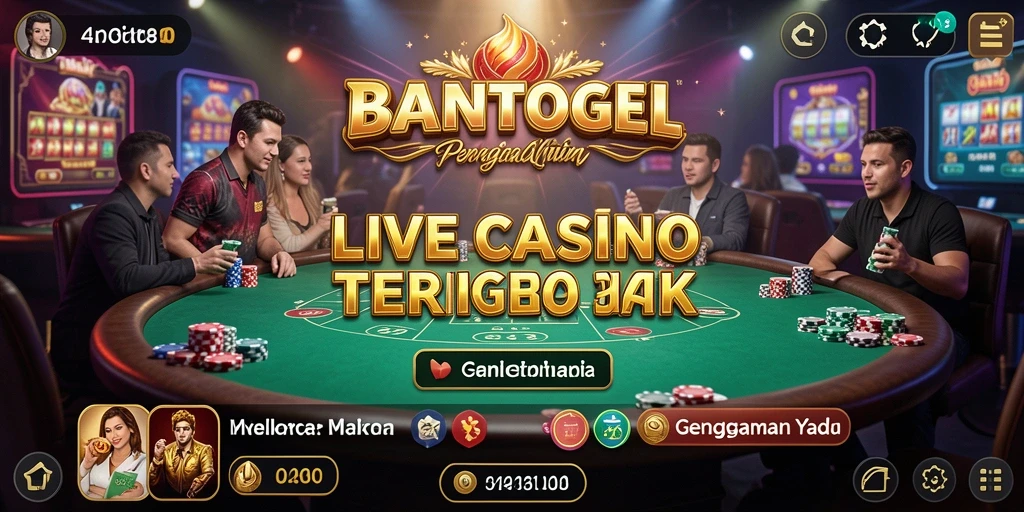 Tampilan gameplay Live Casino yang menegangkan dan menyenangkan di BANTOGEL.