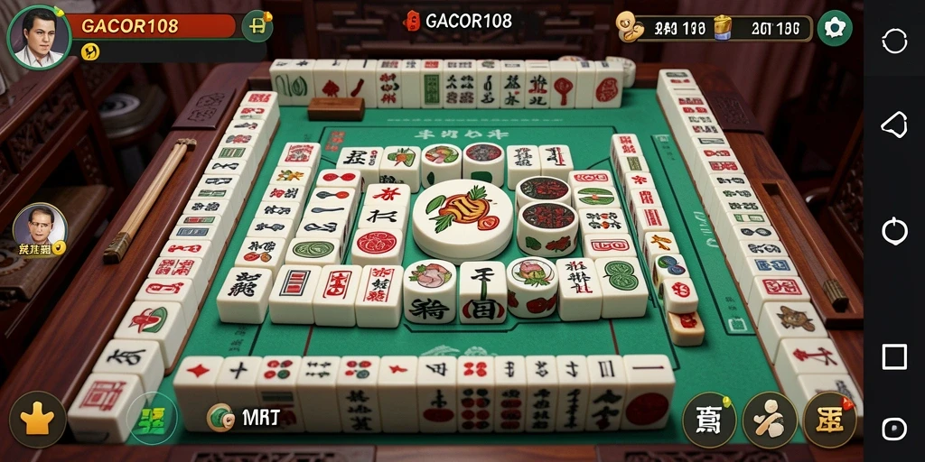 Tampilan tangkapan layar <strong>GACOR108</strong> menunjukkan gameplay Mahjong yang menarik.