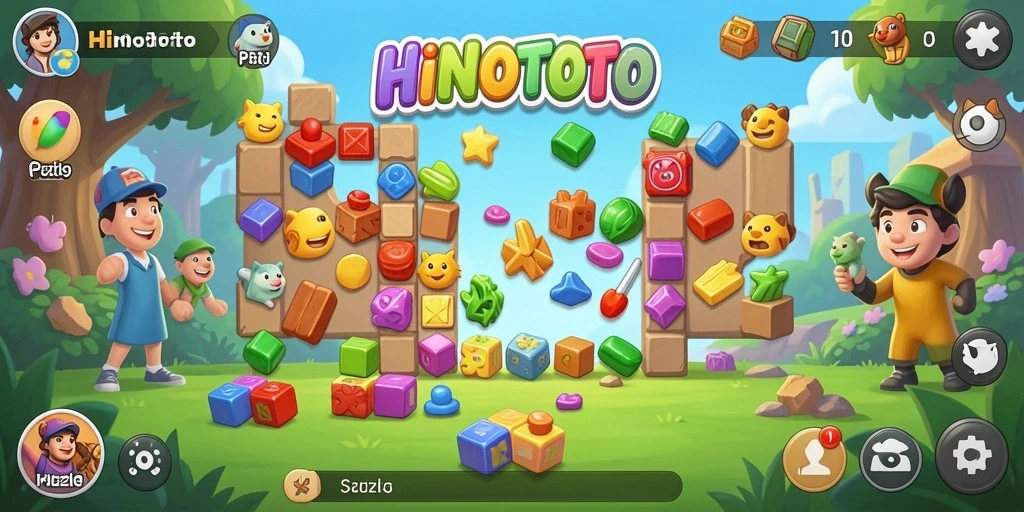 Screenshot HINOTOTO menampilkan gameplay Puzzle yang seru dan menarik.