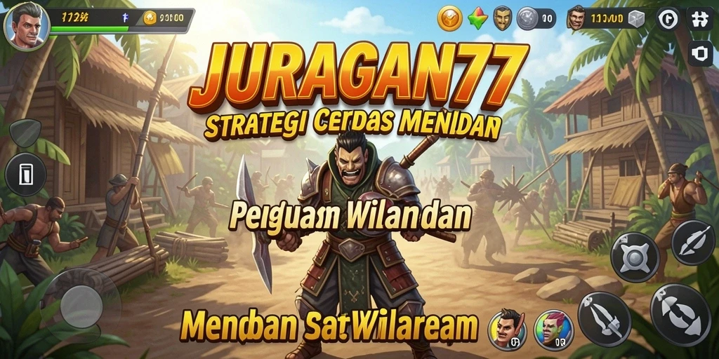 Skrinsut gameplay JURAGAN77 dengan pertarungan strategi yang intens.